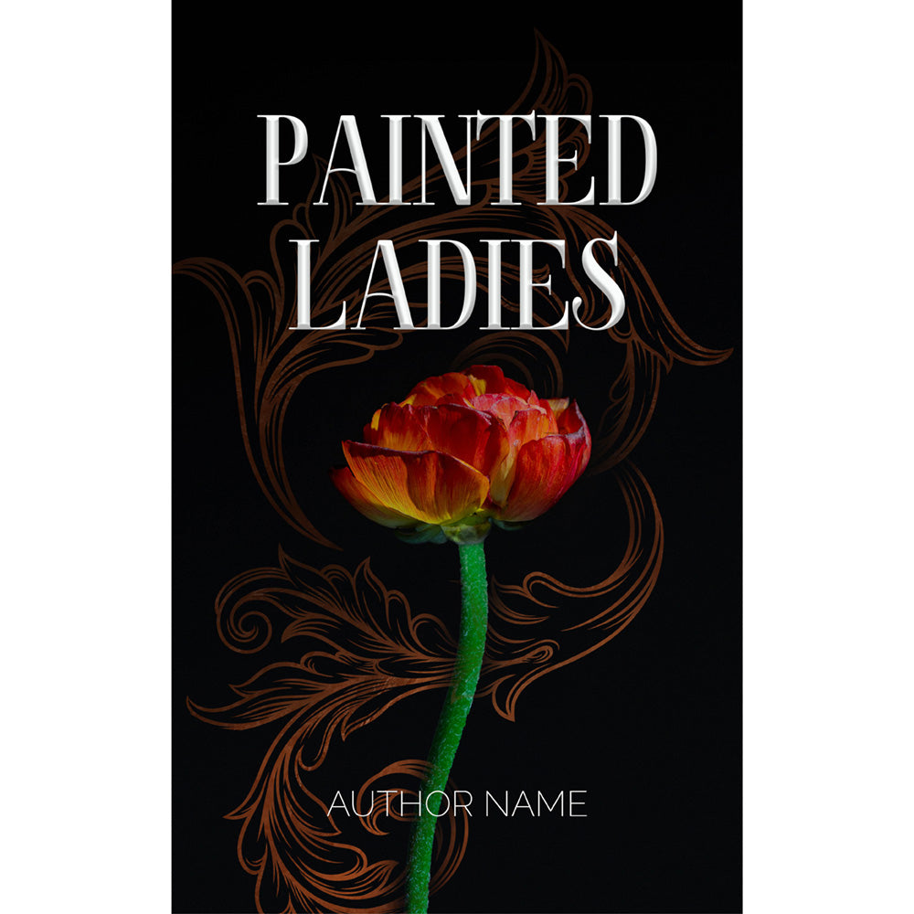 Book Cover- Rust Flower Scroll