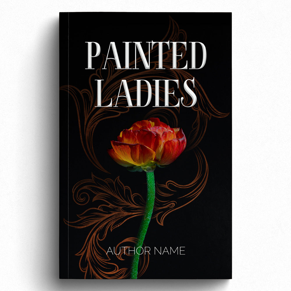 Book Cover- Rust Flower Scroll