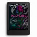 Book Cover- Silver Scrollwork Rose