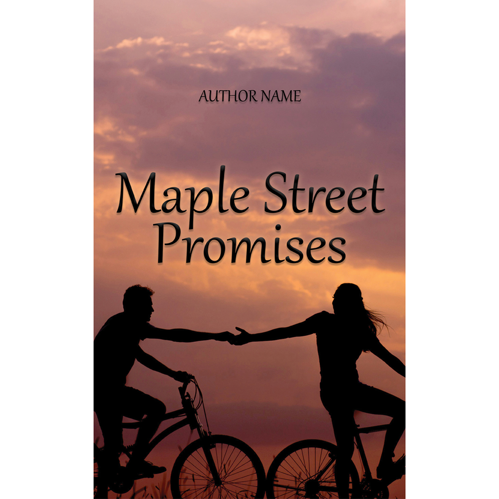 Book Cover- Sunset Couple Bicycle