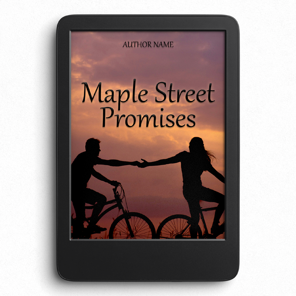 Book Cover- Sunset Couple Bicycle