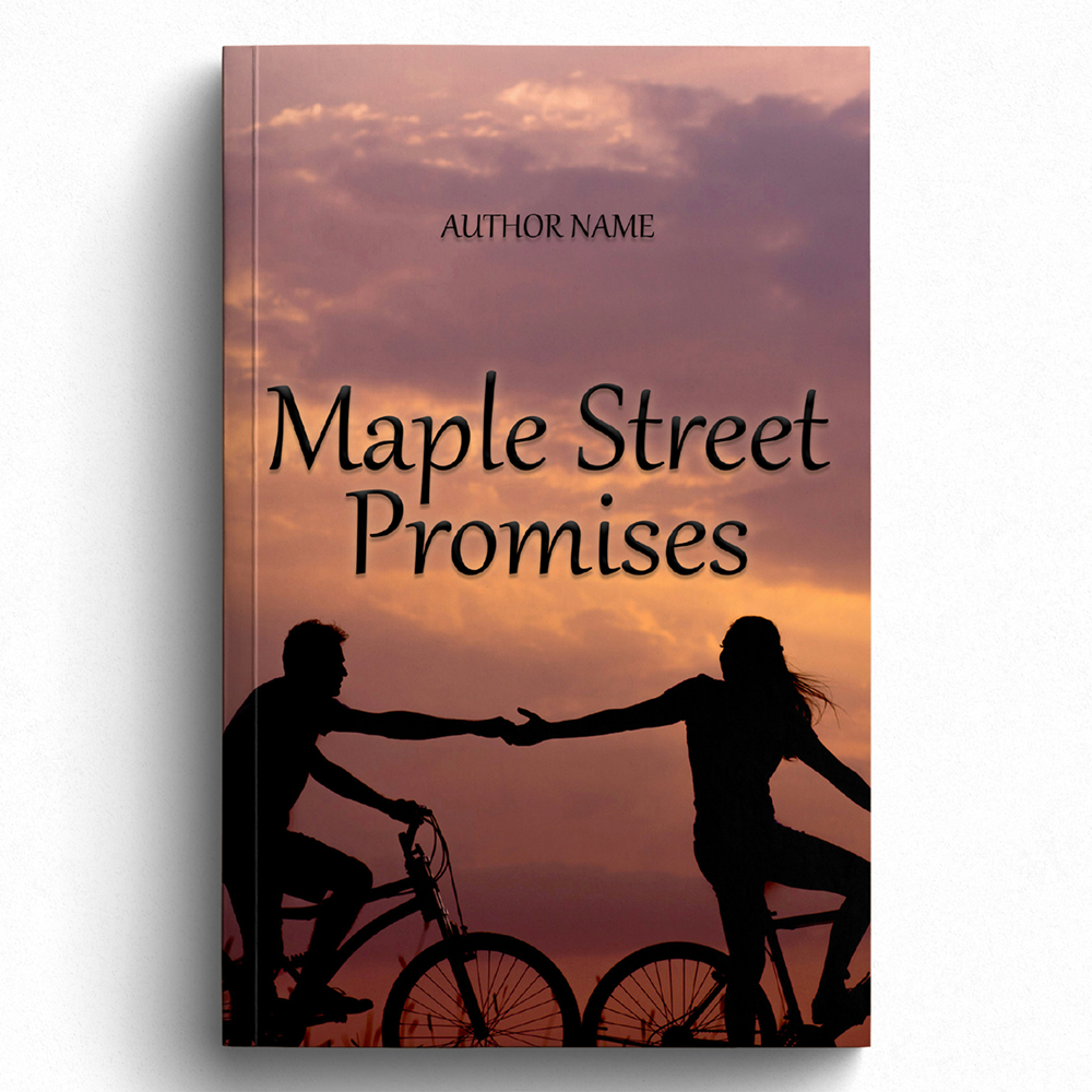 Book Cover- Sunset Couple Bicycle