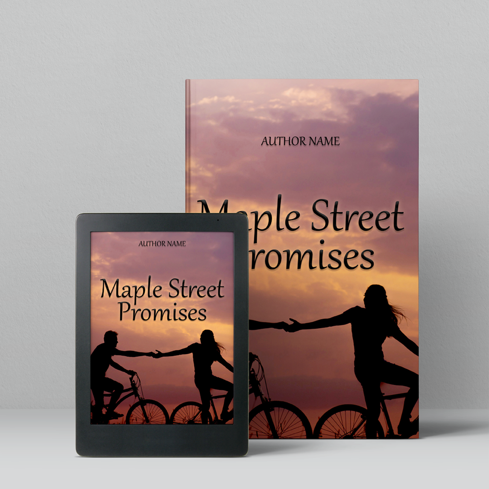 Book Cover- Sunset Couple Bicycle