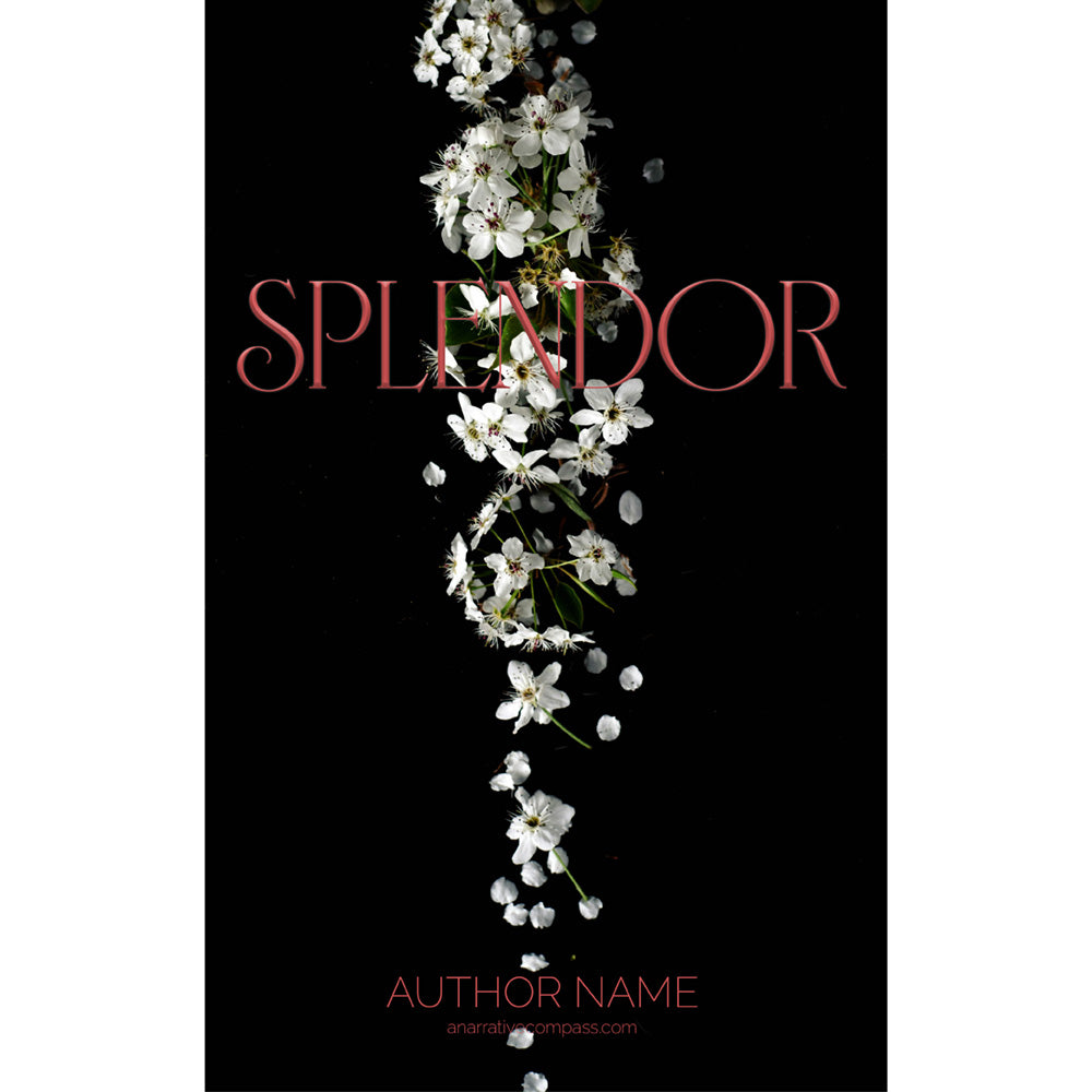 Book Cover- White Vertical Floral