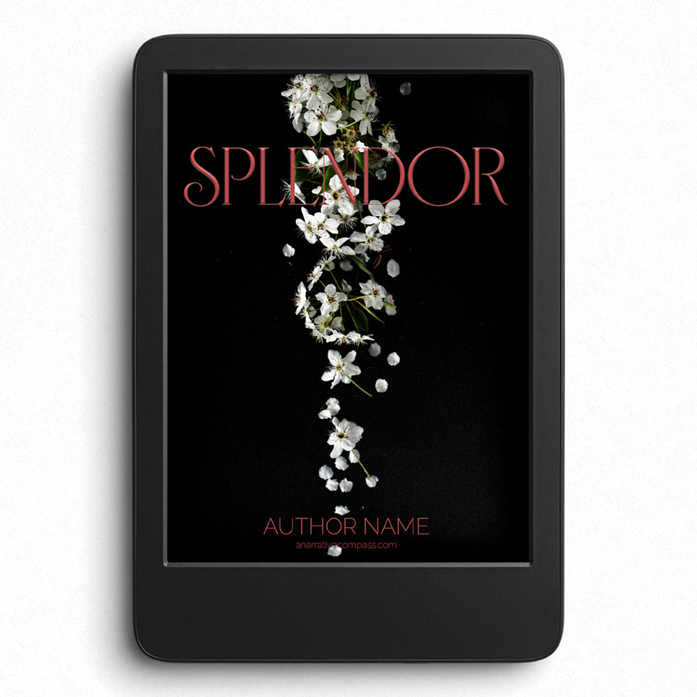 Book Cover- White Vertical Floral