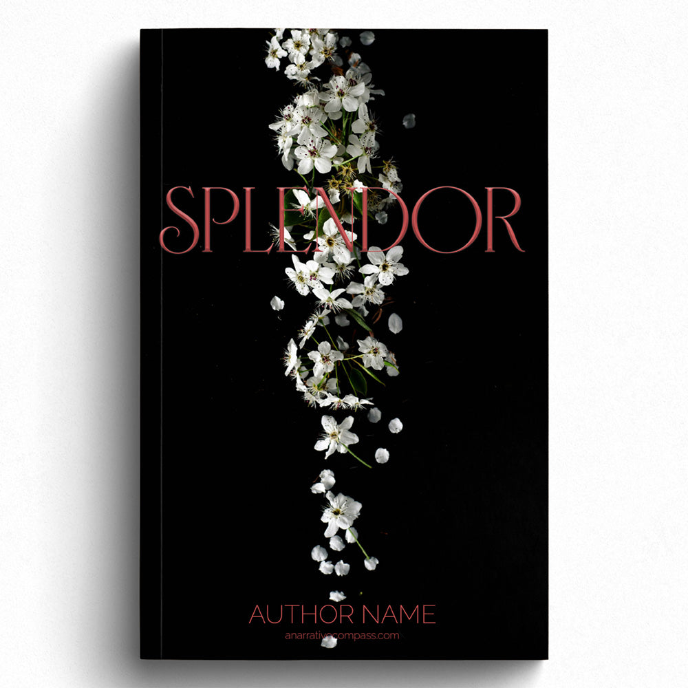 Book Cover- White Vertical Floral