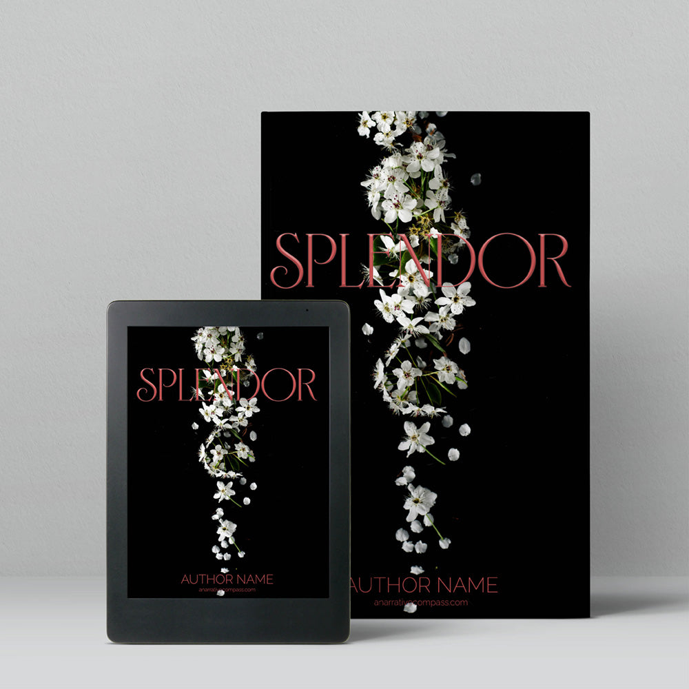 Book Cover- White Vertical Floral